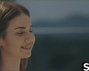 flexible lesbian eats her sexy redhead girlfriends hot pussy