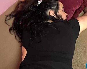 Naughty Indigo dances seductively, plays anal with dildo before banging.