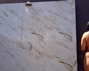 Damn, wife takes creamy load then bathes naked for neighbors! 😏