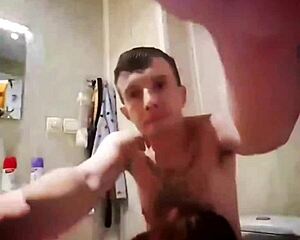 Blowjob With Redhead Gf In Bathroom