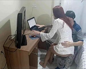 safada sem calcinha seduces net technician for quick cum on ass action. she teases him relentlessly.