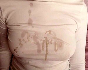 he rubs huge cock on my sweater and cums everywhere