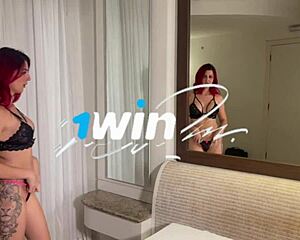 She smiles taking cock in ass