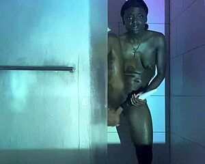Rip Clothes Off Wet Ebony Pussy In Shower
