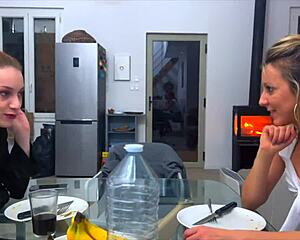 Stella, the insatiable French woman, enjoys a threesome with double penetration