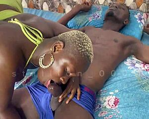 i tied up thick ebony babe in rope bondage