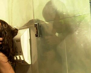 ginger lea enjoys shower sex with deepthroat and heels