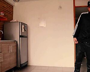 young latina puta threatens ruined guy with knife then fucks him