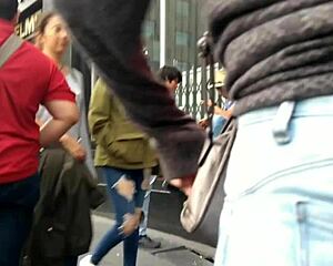 Latina teen 18+ shows off her curves in tight jeans