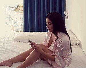 hotel manager bangs hot flashing influencer in group