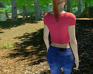 Let's play Paradise Trails VR Part 5, discover outdoor fun with shaved redhead in paradise