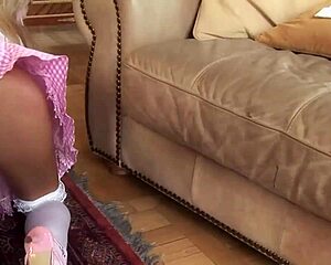 does this blonde lady look hot getting fucked doggy outdoors?