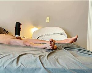 Masturbation contrasts stroking with sucking vibrating toy