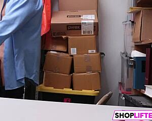 sexy penelope caught stealing and gets fucked as punishment