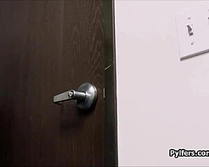 Handcuffed Brunette Teen Craves Hardcore Dicking in Hidden Cam Office Scene