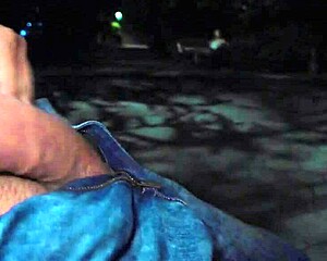 Dickflash In Night Park Stranger Teen 18+Ager Cant Resist And Makes Cum