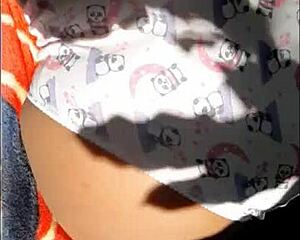 Latina Woman Masturbates Outdoors In Public Cum Sex