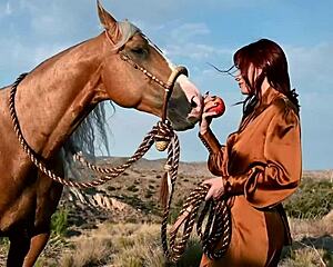 Redhead MILF Odette Enjoys Outdoor Nudity