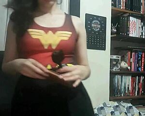 tits and ass get fucked with creampie during horny masturbation