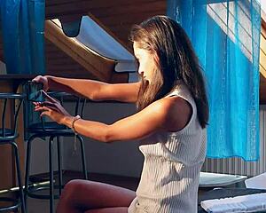 Thelifeerotic - cute brunette sima fingering her petite tits solo