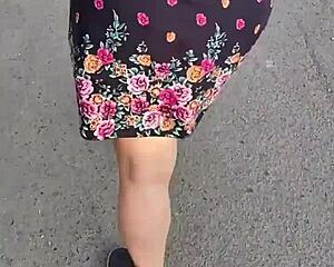 Hey, I follow and lift a woman's skirt right on the street