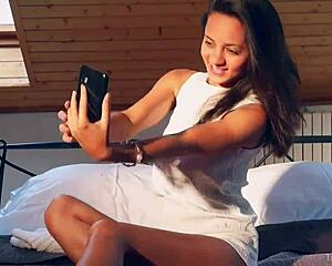TheLifeErotic Presents Cute Brunette Sima in Solo Action