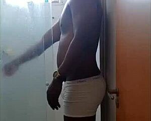Nego Rubi Shows Off His Massive Big Black Cock in Public