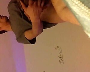 old blindfolded woman gives blowjob, sucking cock hard and deep!