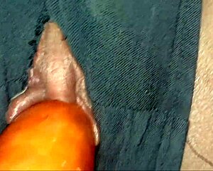 Teasing Big Pussy With Fruit And Hard Cock