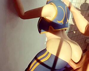 fortnite chun li doing sneaky sex in bathroom