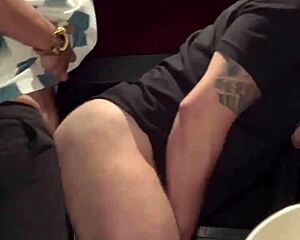 Big black guy recognized me in the cinema and asked to record video fucking me