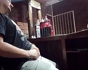 Detailed handjob scene where she plays with herself at the office