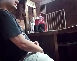 Detailed handjob scene where she plays with herself at the office