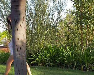 Perfect-breasted beauty groping herself and recalling girlfriend's sensual kisses 😘