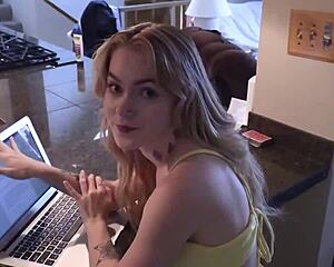 Taboo Passion: Sage Fox's Emotional Encounter with Stepdad Seth Brogan