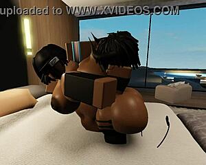 Incubus and succubus engage in intense breeding session