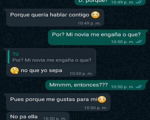 My Friend in Mini Shorts Gets Steamy on WhatsApp Chat with Hot Latina Vibes