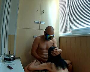 Hidden Hotel Couple Fucks in Stockings and Lingerie, Cum in Mouth Caught on Cam