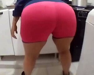 i enjoy my mature bbw wife in the kitchen