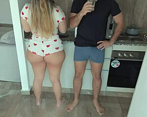 Watch My Big Ass Latina Stepsister Teasing Me In The Kitchen Until We Fuck Doggystyle