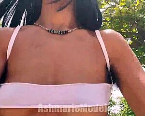 Hairy Latina Bunny Shows Bouncing Tits in Slutwear Intro