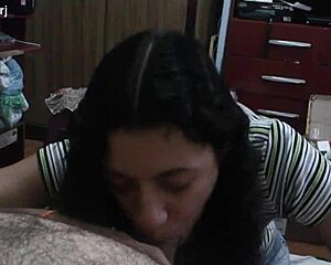 Jade Sucks Her Friend as Husband Films and Moans