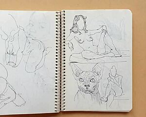 i was sketching this latina bent over in doggy-style focusing on her big ass and feet fetish