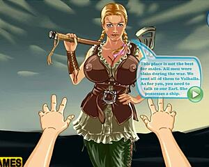 Femdom Licks Big Tits While Ripping Clothes In Cunilingus