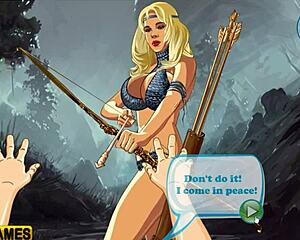 Femdom Licks Big Tits While Ripping Clothes In Cunilingus