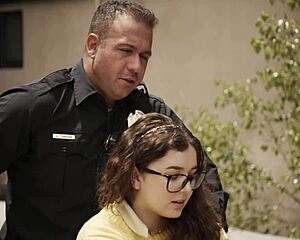 Missax presents officer step-daddy Leana Lovings in a neutral office scenario.