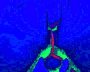 in the bleu room, she does an anal solo finger fuck