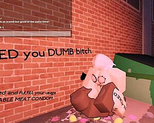 using that blonde bbc slut at my place