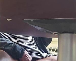 Got caught filming wife in skirt upskirt