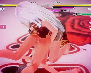 Lesbian battle unfolds in the game